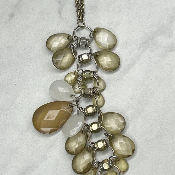 Chico's Gold Tone Faceted Beaded Long Necklace - Picture 9 of 10